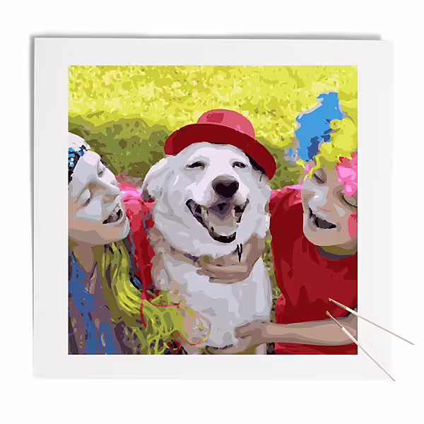 Individuelles Malen nach Zahlen Set mit einem persönlichen Foto