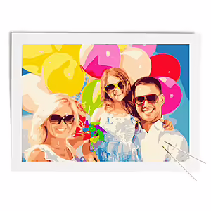 Malen nach Zahlen 70x50-DIY Rahmen - Individuelles Malen nach Zahlen, Malen nach Zahlen Kit, Malen Sie Ihr Foto, personalisiertes Malen nach Zahlen Ihr Foto als Malen-nach-Zahlen-Set - Malen Sie es, hängen Sie es auf!